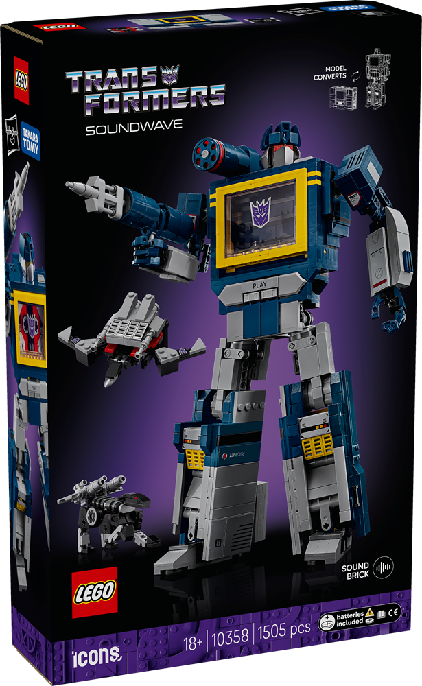 LEGO ICONS TRANSFORMERS: SOUNDWAVE 10358