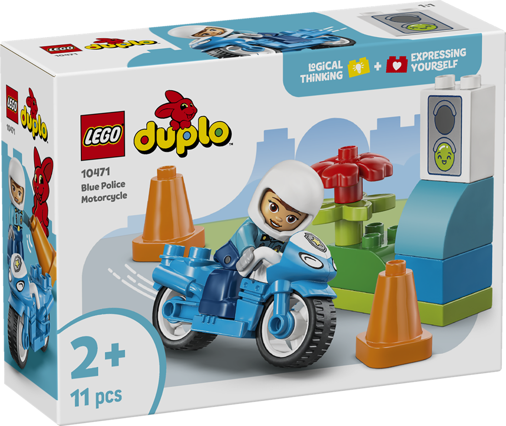 LEGO DUPLO TOWN MOTOCICLETTA BLU DELLA POLIZIA 10471