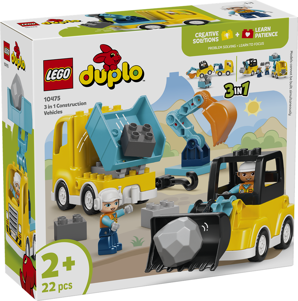 LEGO DUPLO TOWN VEICOLI DA CANTIERE 3 IN 1 10475