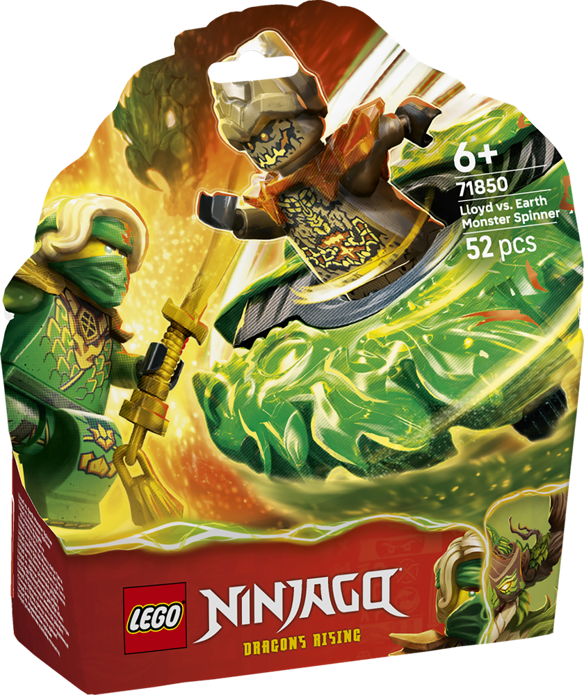 LEGO NINJAGO LLOYD CONTRO SPINNER MOSTRO DELLA TERRA 71850