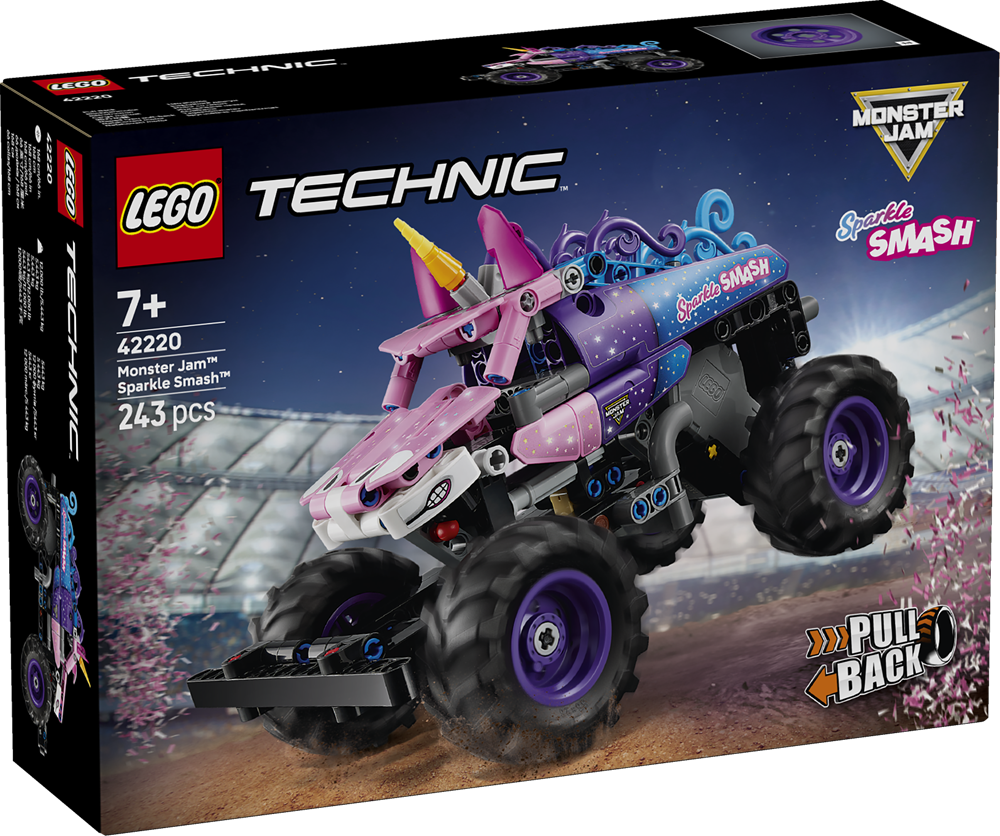 LEGO TECHNIC MONSTER JAM™ SPARKLE SMASH™ A RETROCARICA 42220
