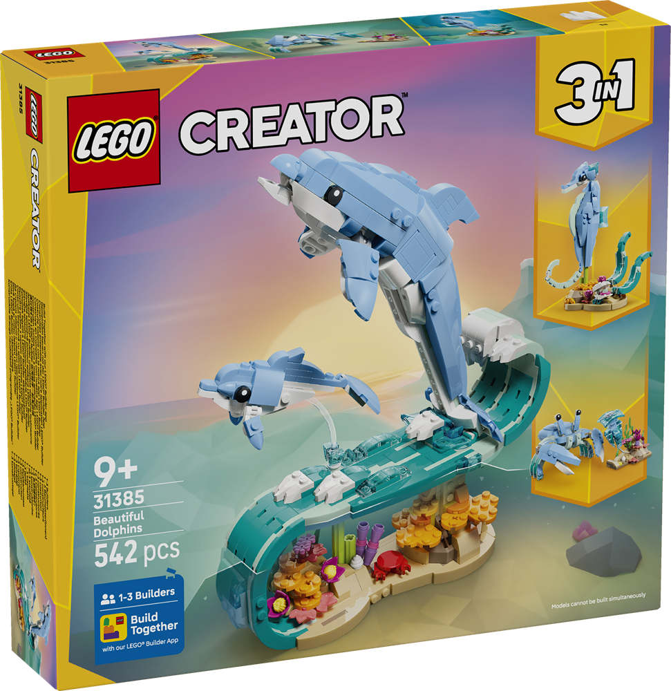 LEGO LEGO CREATOR ANIMALI MARINI: MERAVIGLIOSI DELFINI 31385