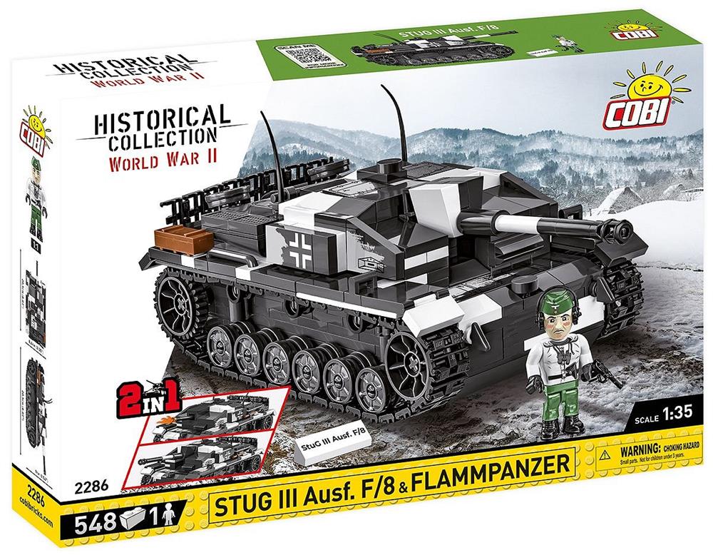 COBI HISTORICAL COLLECTION WWII STUG III AUSF.F/8 & FLAMMPANZER 2286