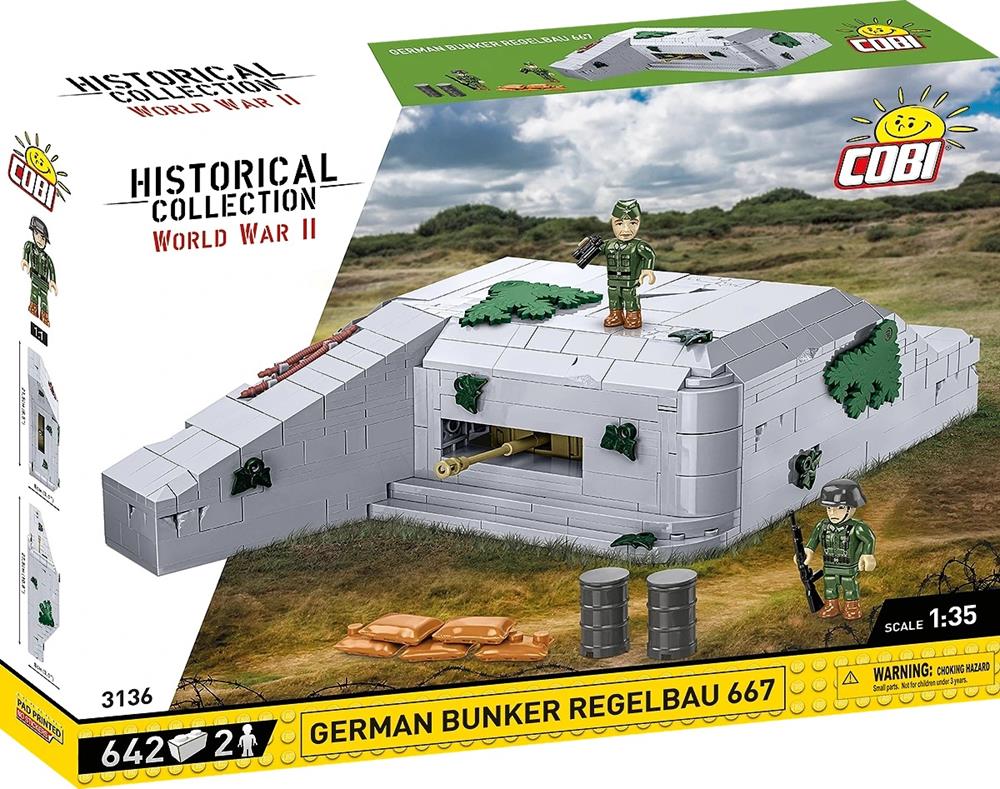 COBI HISTORICAL COLLECTION WWII GERMAN BUNKER REGELBAU 667 3136