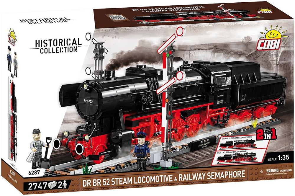 COBI TRAINS DR BR 52 STEAM LOCOMOTIVE & RAILWAY SEMAPHORE 6287