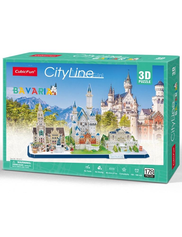 CUBICFUN PUZZLE 3D CITTÀ DEL MONDO - BAVARIA 178PZ