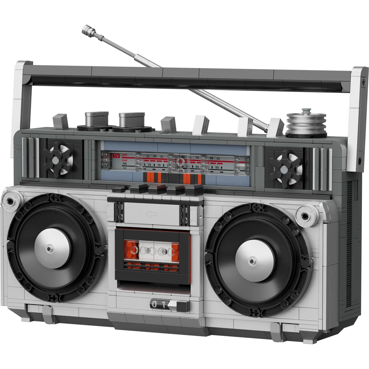 PANTASY SET DI MATTONCINI RETRÒ - STEREO PORTATILE ANNI '80 PAN85074