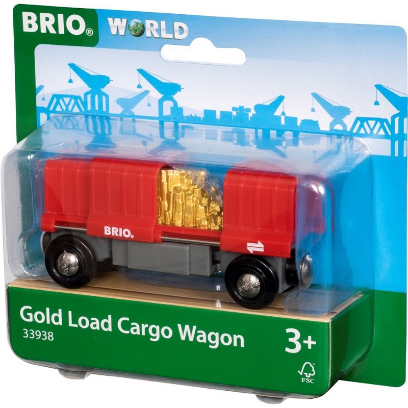 BRIO VAGONE MERCI CARICO D'ORO 33938