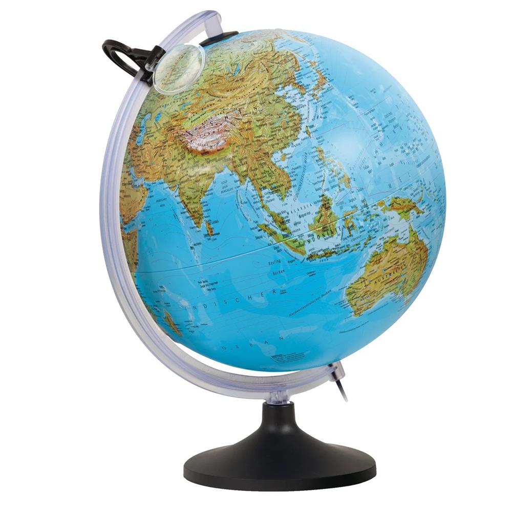 MAPPAMONDO GEOGRAFICO 30 CM URANIO - ILLUMINATO