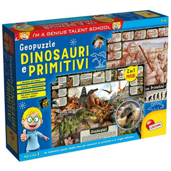 LISCIANI GIOCHI I'M A GENIUS GEOPUZZLE DINOSAURI 80755