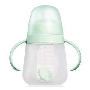 J BIMBI TAZZA MORBIDA IN SILICONE CON CANNUCCIA E MANICI - 270 ML - VERDE ACQUA 12308