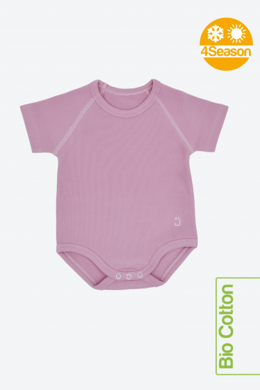 J BIMBI BODY NEONATO COTONE BIOLOGICO MEZZE MANICHE - LAVANDA 12370
