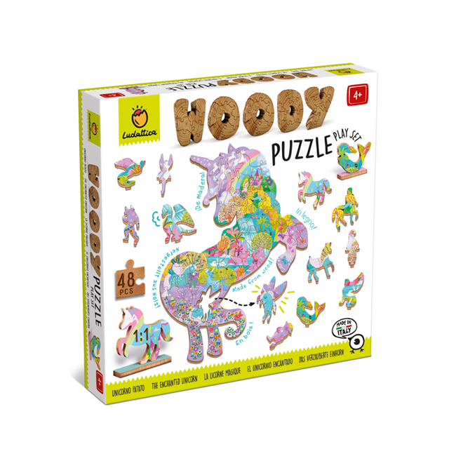 LUDATTICA WOODY PUZZLE UNICORNI 21269