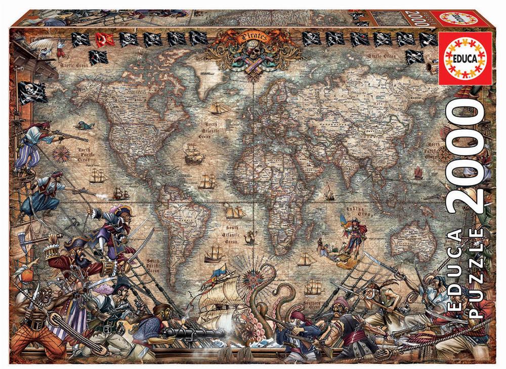 EDUCA PUZZLE MAPPA DEI PIRATI - PIRATES MAP - 2000 PZ 18008