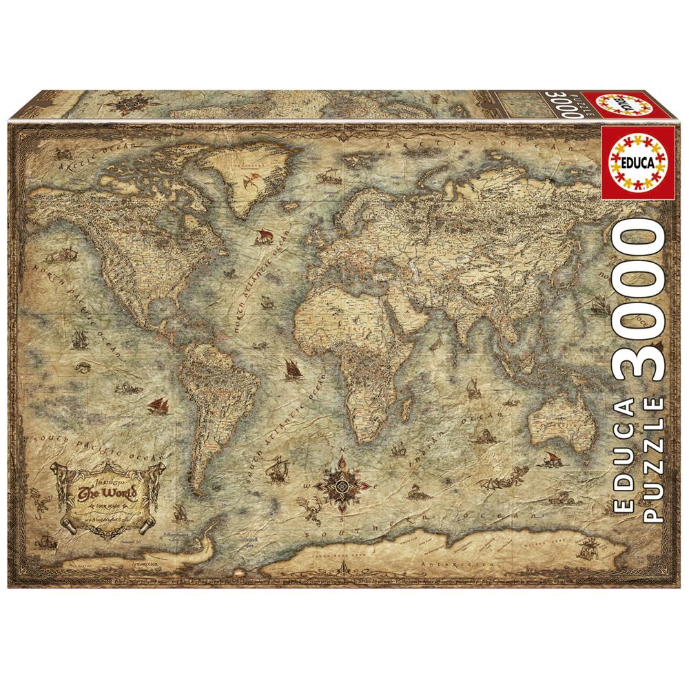 EDUCA PUZZLE MAPPA DEL MONDO - MAP OF THE WORLD - 3000 PZ 19567