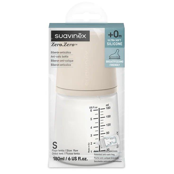 SUAVINEX ZERO.ZERO BIBERON 180 ML SILICONE FLUSSO LENTO LIGHT 308413