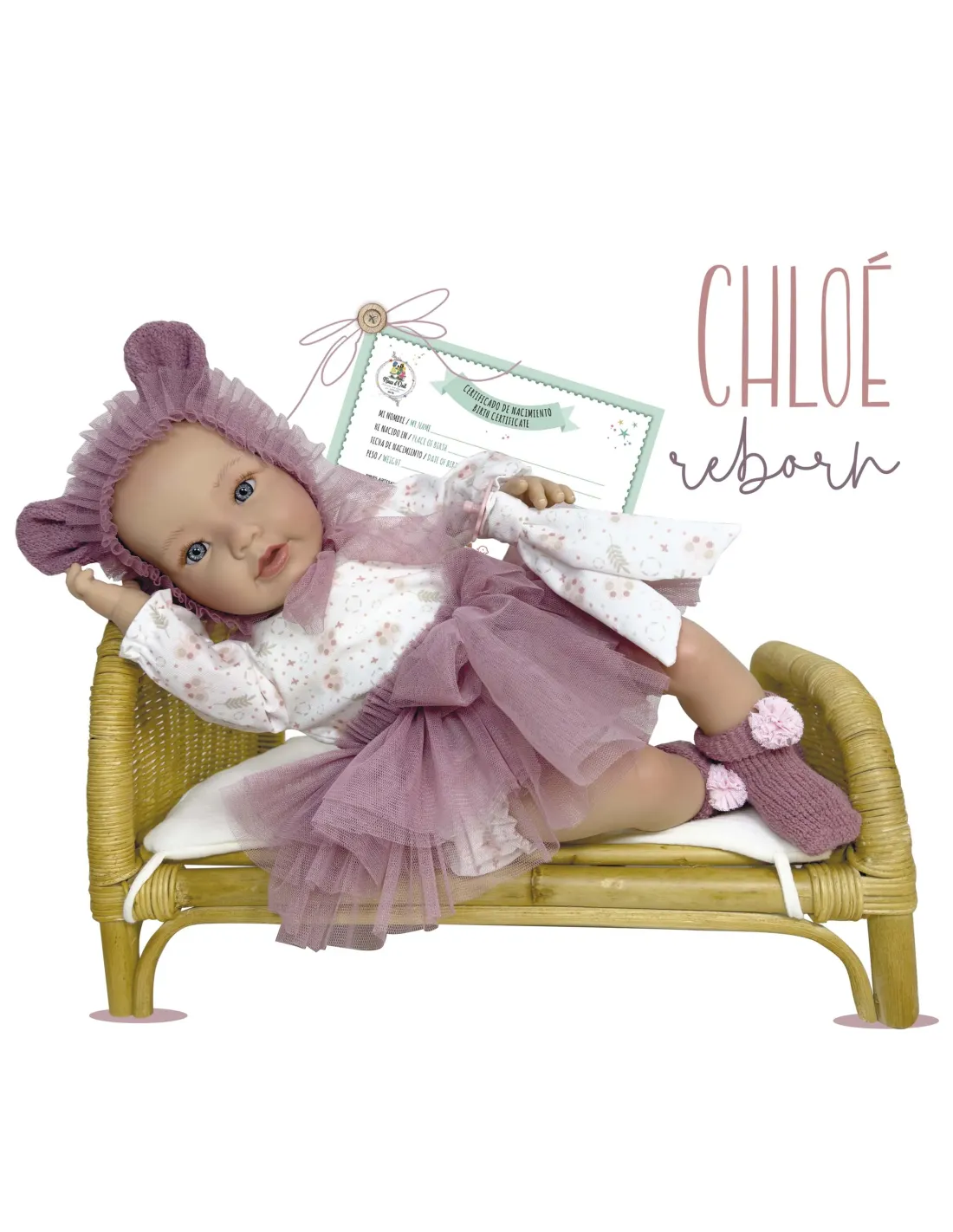NINES D'ONIL BAMBOLA CHLOÉ REBORN 48 CM 0264