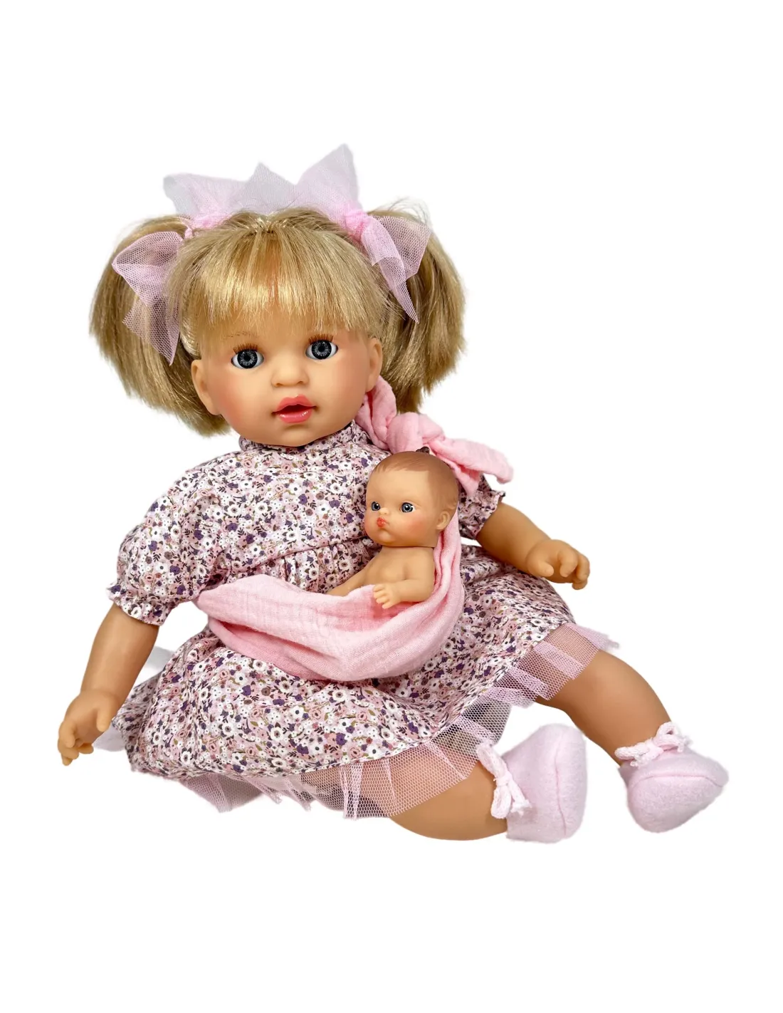 NINES D'ONIL BAMBOLA ÁLEX CON BEBÉ BLONDE 40 CM 4110