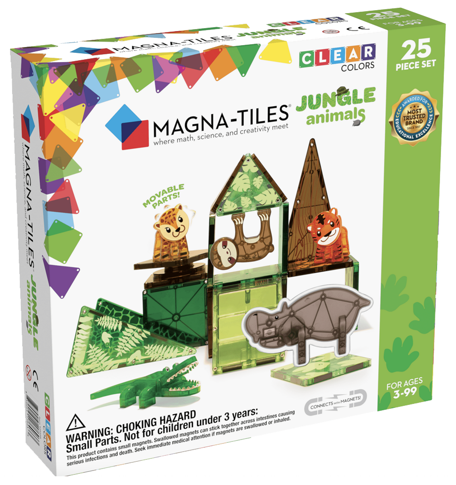 L'ORSOMAGO MAGNA TILES JUNGLE ANIMALS 25 ELEMENTI 21225