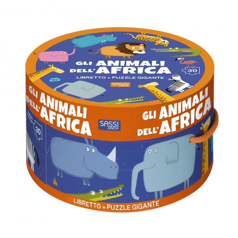 SASSI EDITORE LIBRO & PUZZLE. GLI ANIMALI DELL'AFRICA (N.E. 2019)